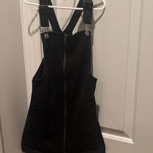 art class Black Kids One Piece Denim Overall Dress M7/8